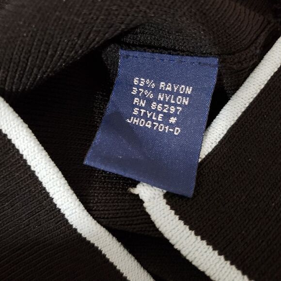 Bisou Jeans Medium Navy Blue Sleeveless Dress with Light Blue Trim NWT - Picture 12 of 12